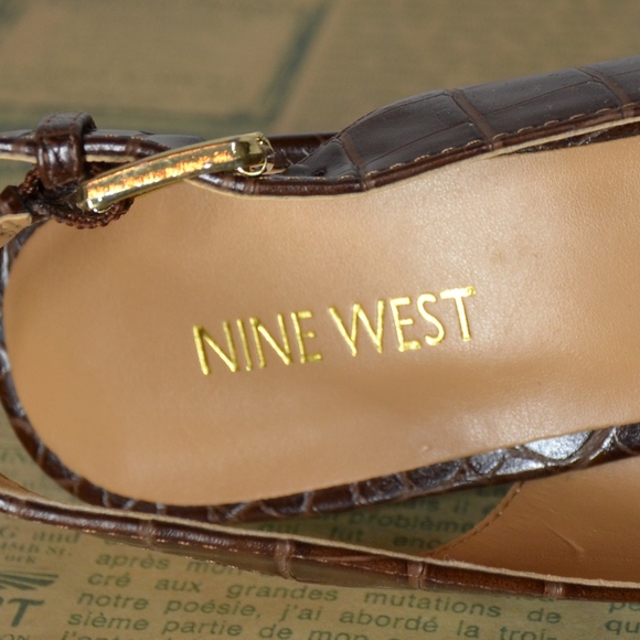 NINE WEST Sling Back Wedges Size 7.5 M - Picture 7 of 7